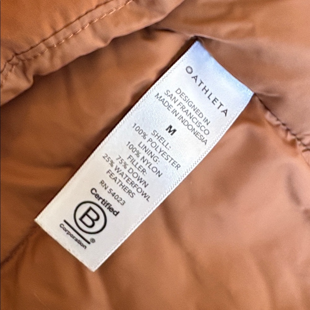 Athleta Downtown Jacket Down Puffer Chestnut brown - image 5